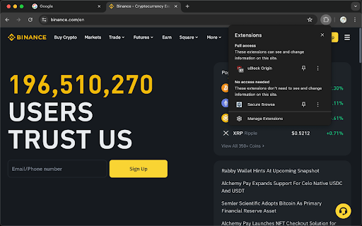 Secure Browse screenshot 1