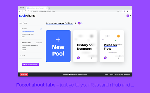 seekwhens Research Extension screenshot 1