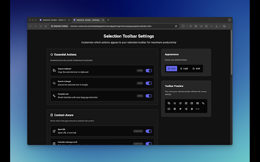 Selection Toolbar screenshot 1
