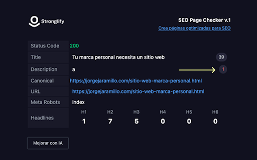 SEO Page Checker by Stronglify screenshot 1