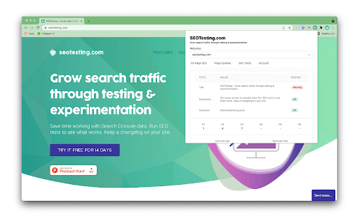 SEOTesting screenshot 1