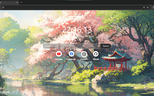 Serene Sakura New Tab screenshot 1