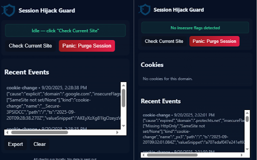 Session Hijack Guard screenshot 1
