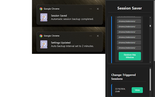 Session Saver screenshot 1