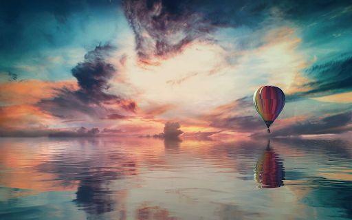 Seven-colored hot air balloon surfing screenshot 1