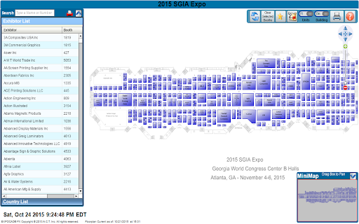 SGIA Expo Floorplan screenshot 1