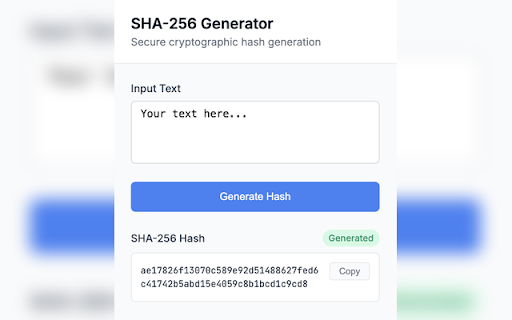 SHA-256 Hash Generator screenshot 1