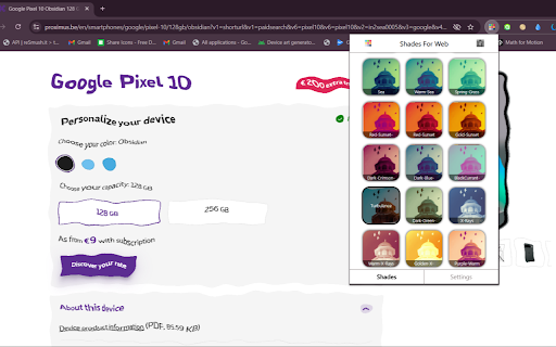Shades For Web screenshot 1