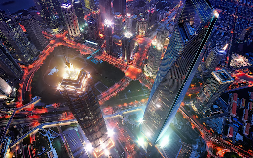 Shanghai at Night From Above screenshot 1