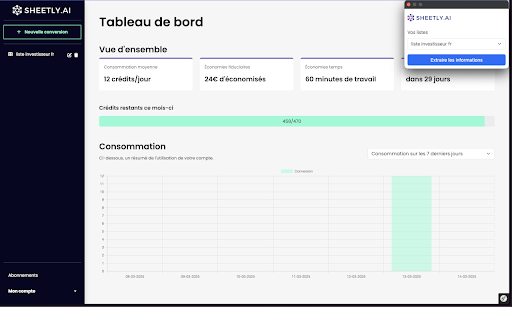 Sheetly.ai screenshot 1