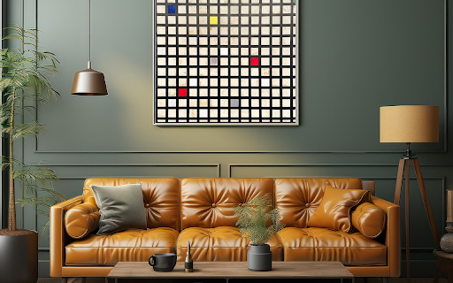 Shiny cowhide sofa screenshot 1