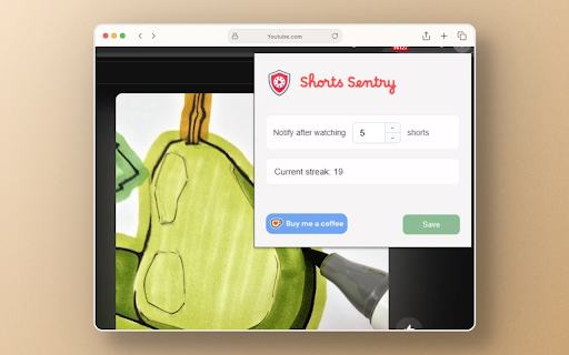 Shorts Sentry screenshot 1