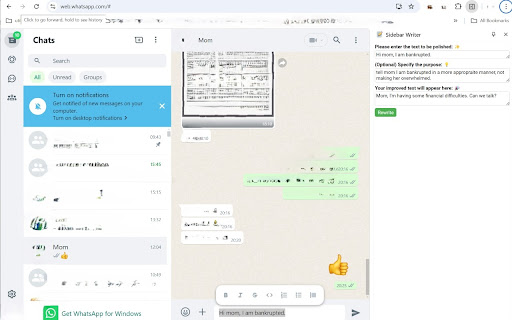 Sidebar Writer screenshot 1