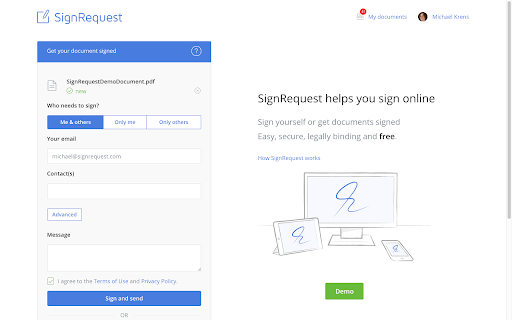 SignRequest screenshot 1