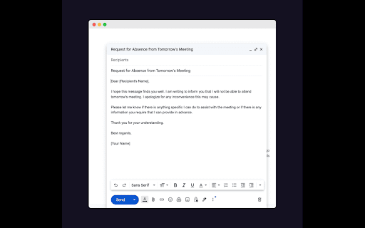 Simple Email Rewritter - Write Emails Faster screenshot 1