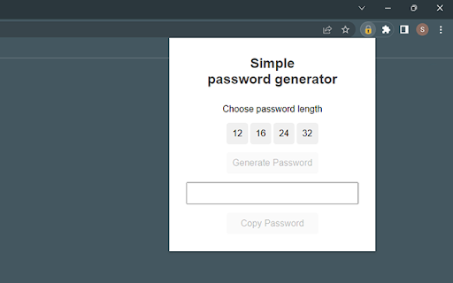 Simple Password Generator screenshot 1