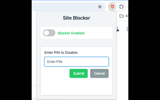 Simple Site Blocker MV3 screenshot 1
