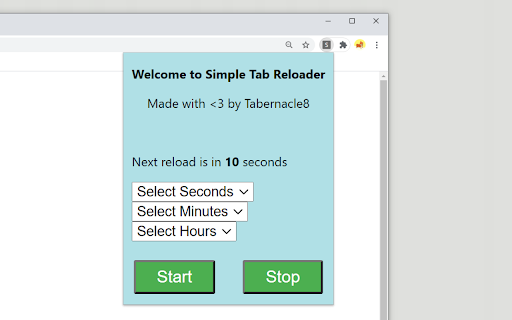 Simple Tab Reloader screenshot 1