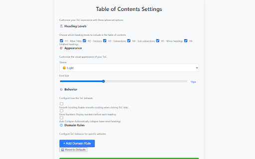 Simple ToC screenshot 1