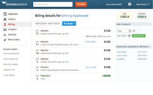 SimplePractice screenshot 1