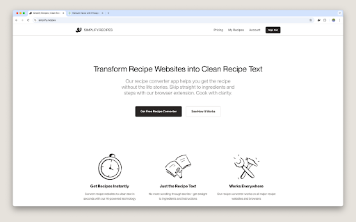 Simplify Recipes screenshot 1