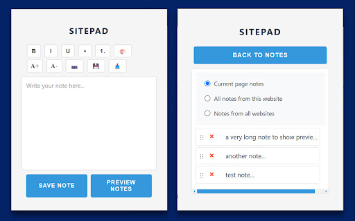 Sitepad screenshot 1
