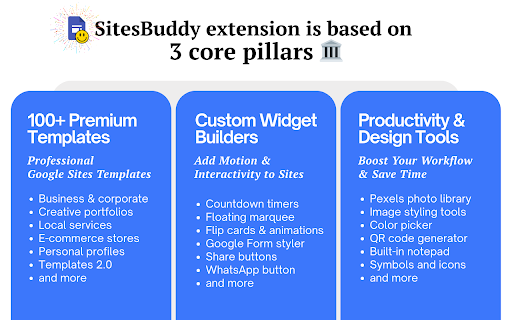 SitesBuddy - Templates & Widgets for GoogleSites™ screenshot 1