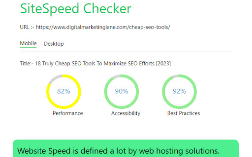 SiteSpeed Checker screenshot 1