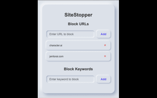 SiteStopper screenshot 1