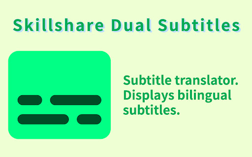 Skillshare Dual Subtitles - Subttl Translator screenshot 1
