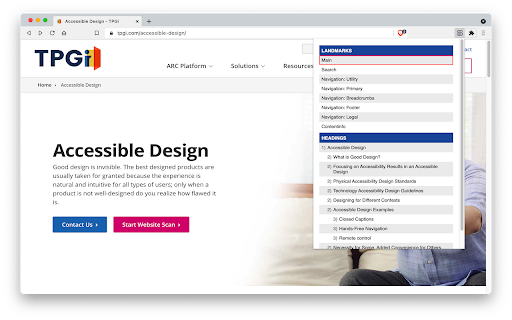 SkipTo Landmarks & Headings screenshot 1