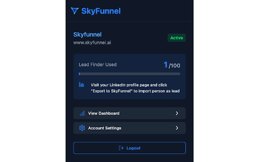 Skyfunnel Lead Extractor screenshot 1