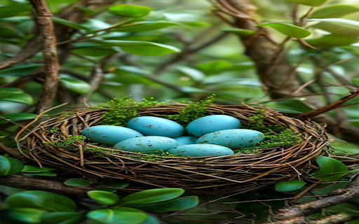 Small bird's nest wallpaper screenshot 1