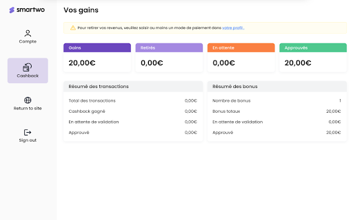 Smartwo Cashback screenshot 1
