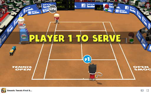 Smoots Tennis First Serve - Hit, return, and score to win the match! screenshot 1