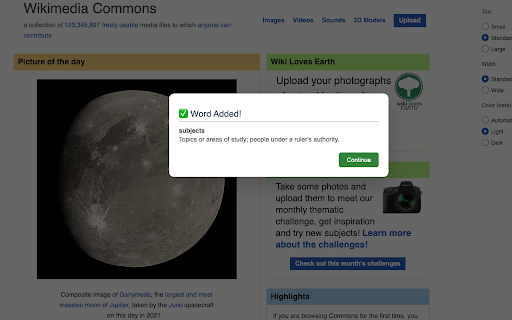 Snowwords Vocabulary Helper screenshot 1
