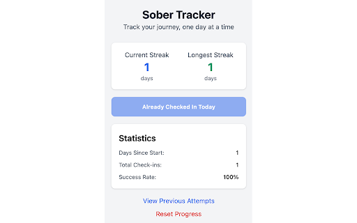 Sober Tracker screenshot 1