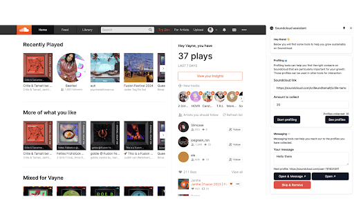 Soundcloud assistant screenshot 1