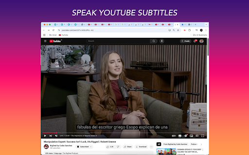 Speak YouTube Subtitles screenshot 1