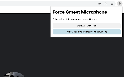 Specify Gmeet Mic screenshot 1
