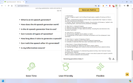 Speech Outline Generator screenshot 1