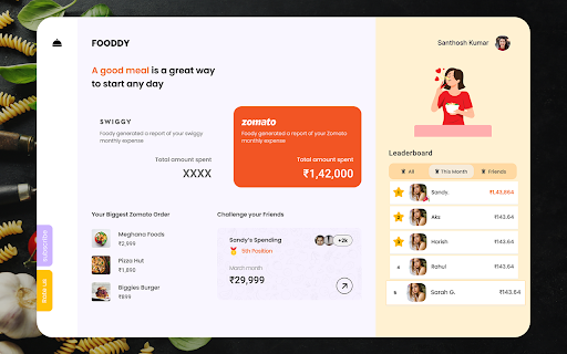 Spending Calculator for Swiggy™ and Zomato™ screenshot 1
