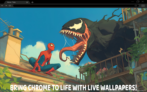 Spiderman Venom Ghibli Style Live Wallpaper screenshot 1