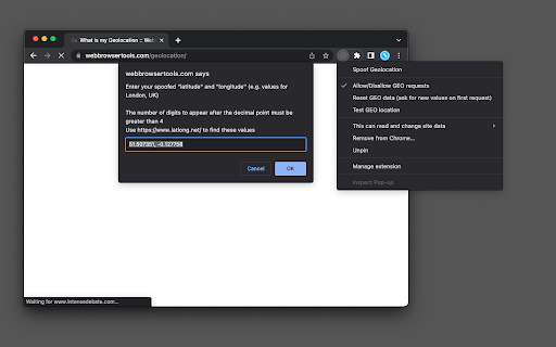 Spoof Geolocation screenshot 1