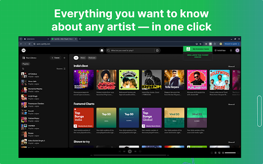Spotify Artist Chart screenshot 1