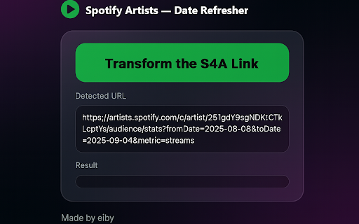 Spotify Artists toDate Fixer screenshot 1