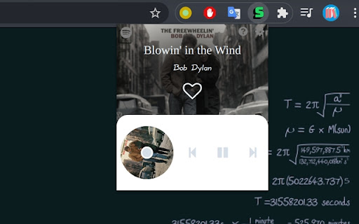 Spotify on Chrome: A mini Spotify player screenshot 1