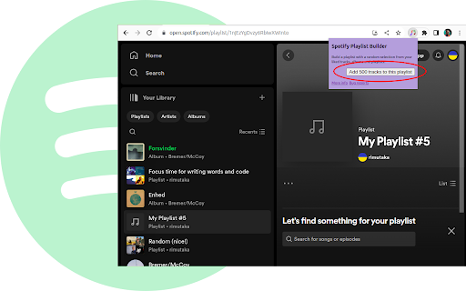 Spotify Playlist Builder screenshot 1