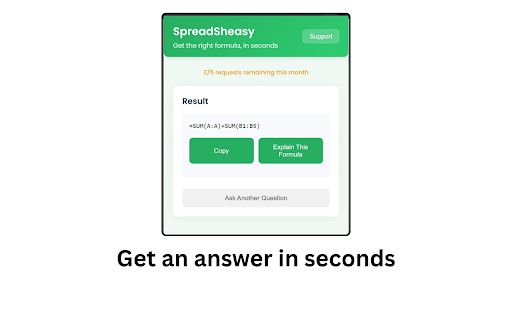 SpreadSheasy: Excel & Google Sheets AI Formula Generator screenshot 1