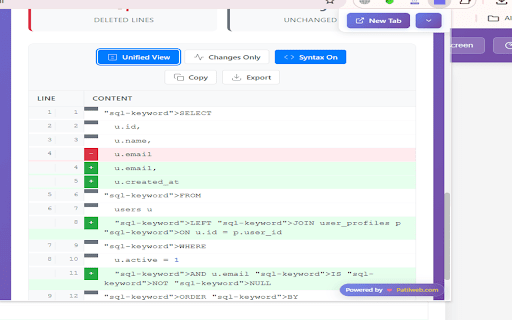 SQL Diff Viewer by Patilweb screenshot 1